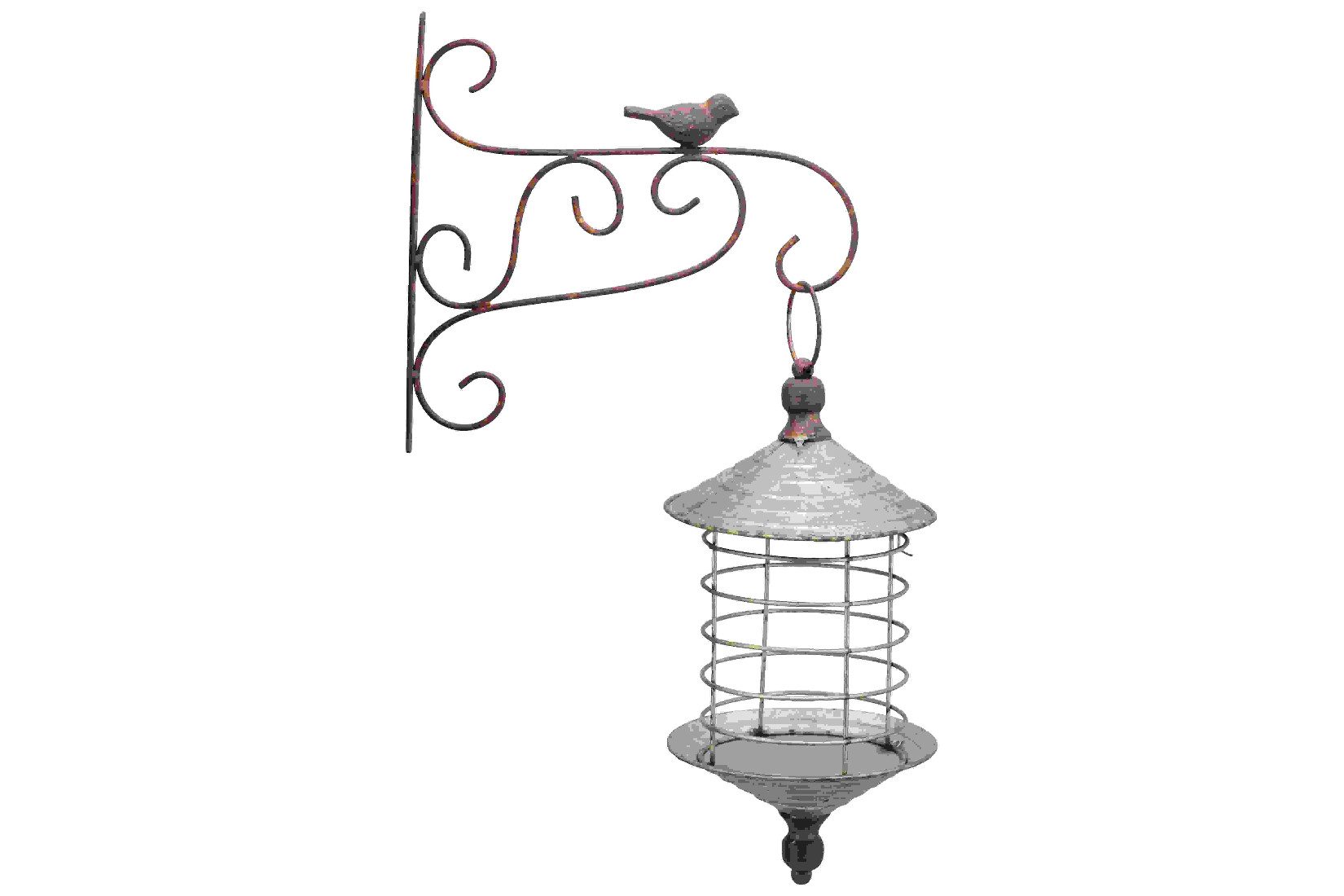 finehomegarden Laterne Wandlaterne mit Wand Halterung Metall/Glas Windlicht Ø18cm H36cm, Gartenlicht Deko Gartendekoration / Paket