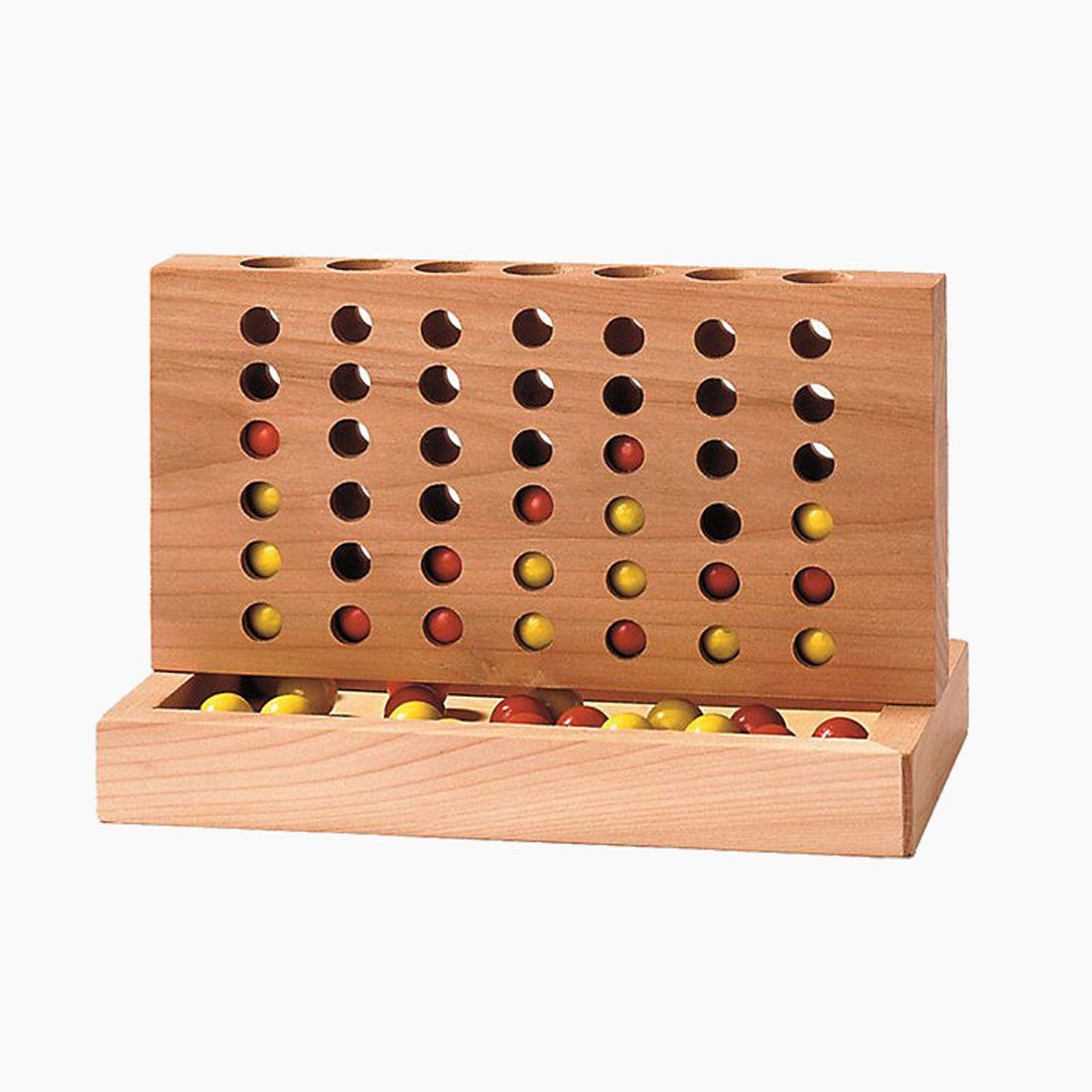 goki Spielesammlung Vier gewinnt., Vier gewinnt., Klassisches und beliebtes Gesellschaftsspiel aus massivem Holz
