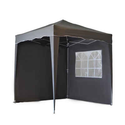 Defactoshop Faltpavillon »Faltpavillon Klappzelt 2x2m Zelt + 2 Seiten Wasserdicht«, mit 2 Seitenteilen