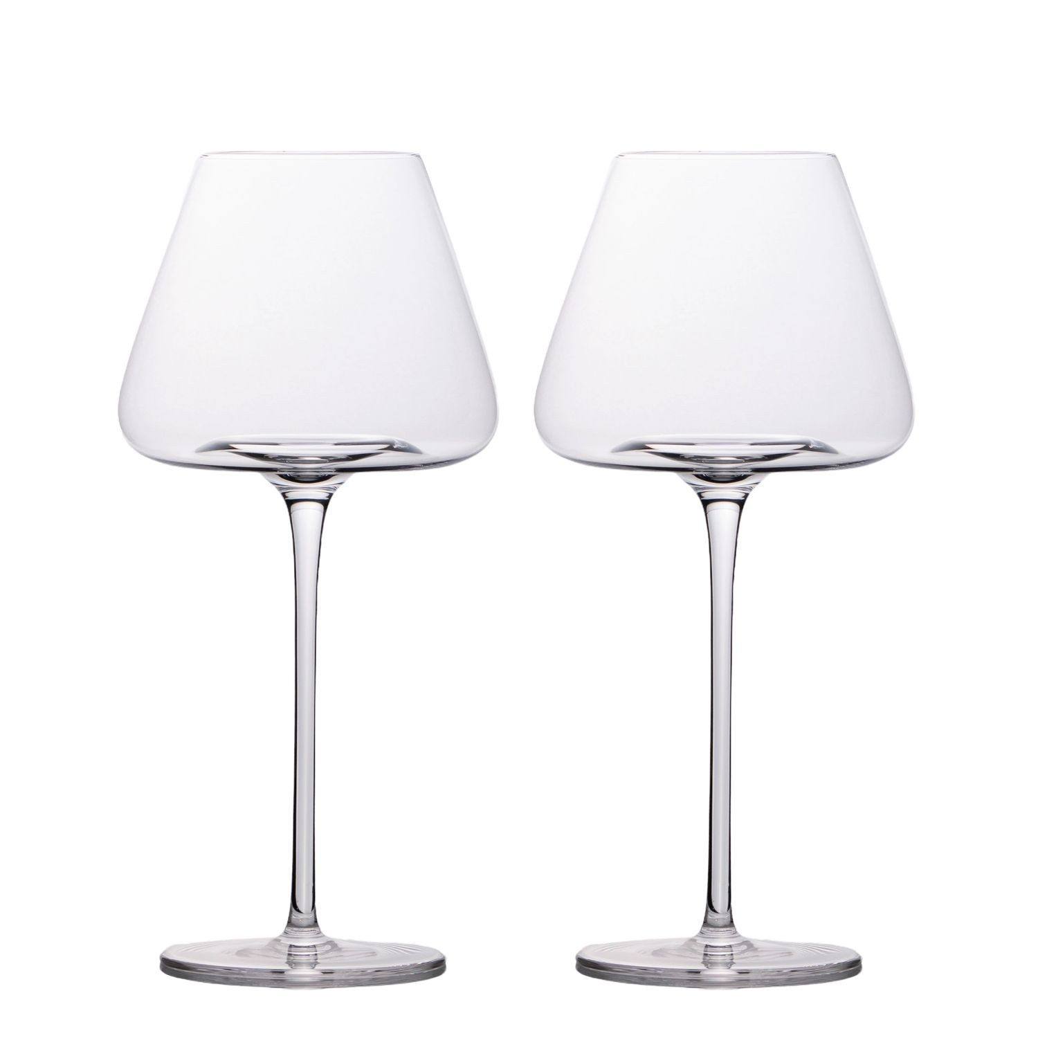 Intirilife Weinglas, Glas, 2x Wein Glas 500ml Rotwein Glas Kelch Spülmaschinenfest Kristallglas