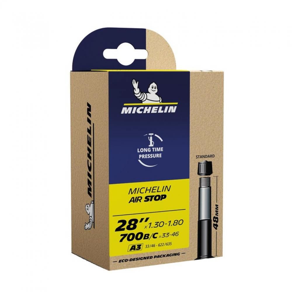Michelin Fahrradschlauch Michelin Schlauch A2 Airstop 28x1-1 1/4 700B/C 25/32-622/635 SV 48mm
