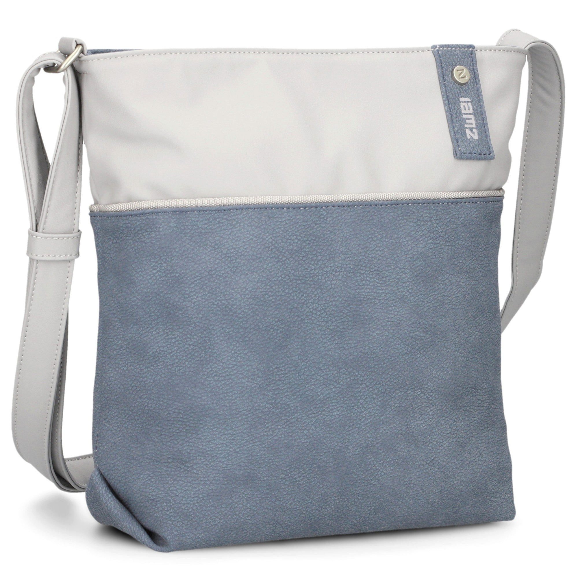 Zwei Umhängetasche Jana J10 - Schultertasche 29 cm (nubuk-sky)