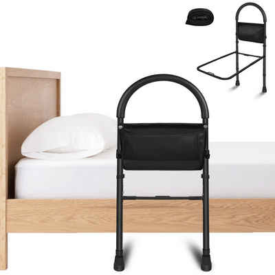UISEBRT Bett - Aufstehhilfe Bettgitter für Ältere Erwachsene Höhenverstellbar, mit Ablagetasche, bis 150kg Belastbar