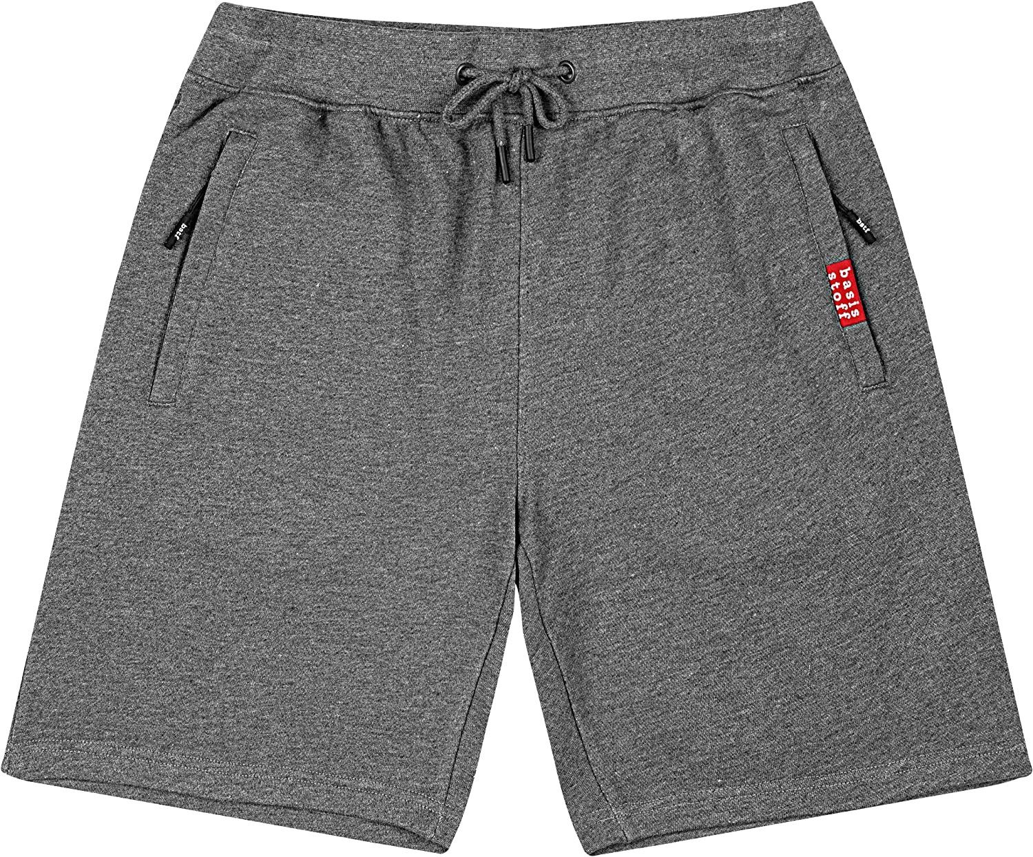 Basisstoff Shorts Lobo Herren Short Cotton Sweat Kurze Hose Bermuda Sweatpant