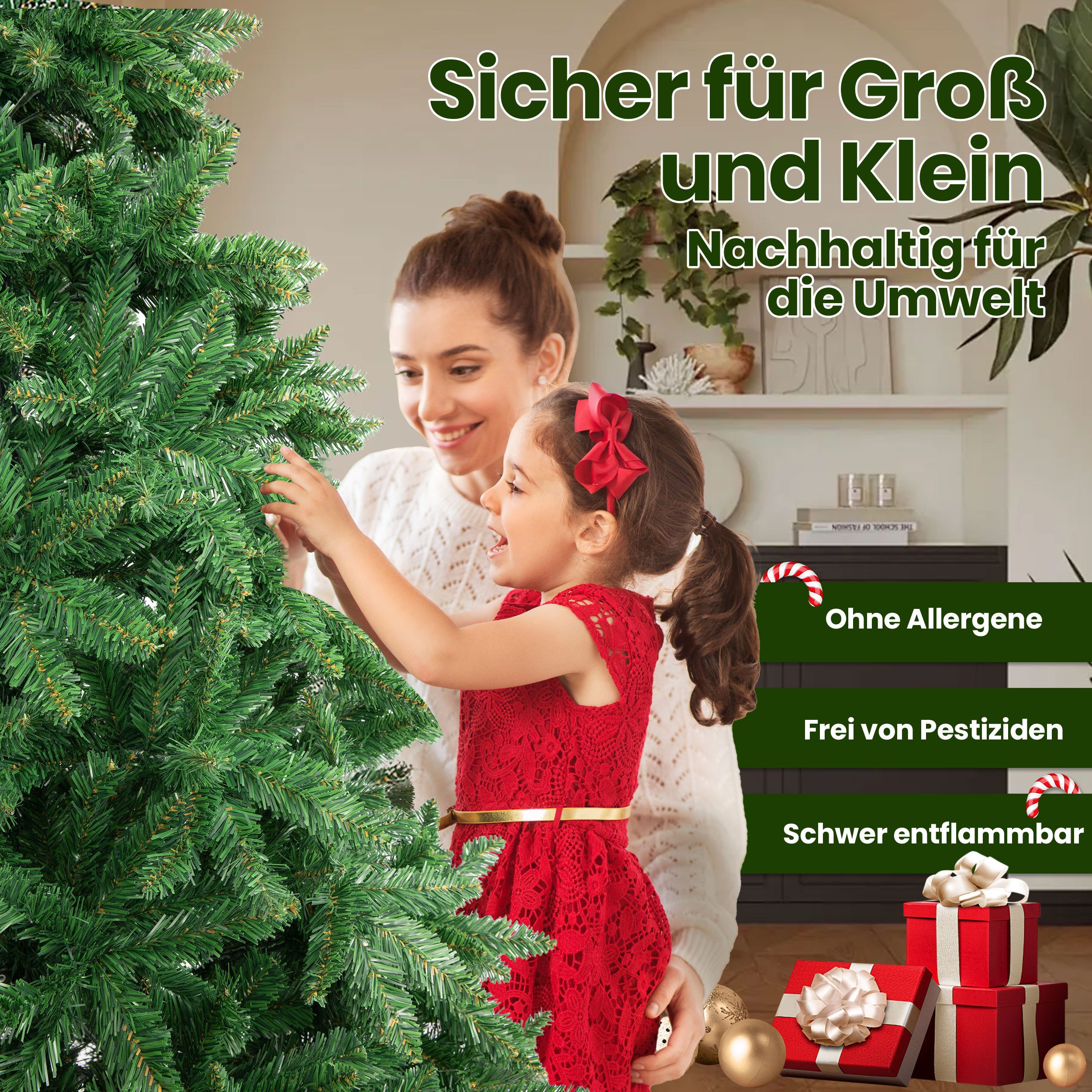 TAB Künstlicher Weihnachtsbaum Tannenbaum mit 100% neu PVC, Christbaum mit günstig online kaufen