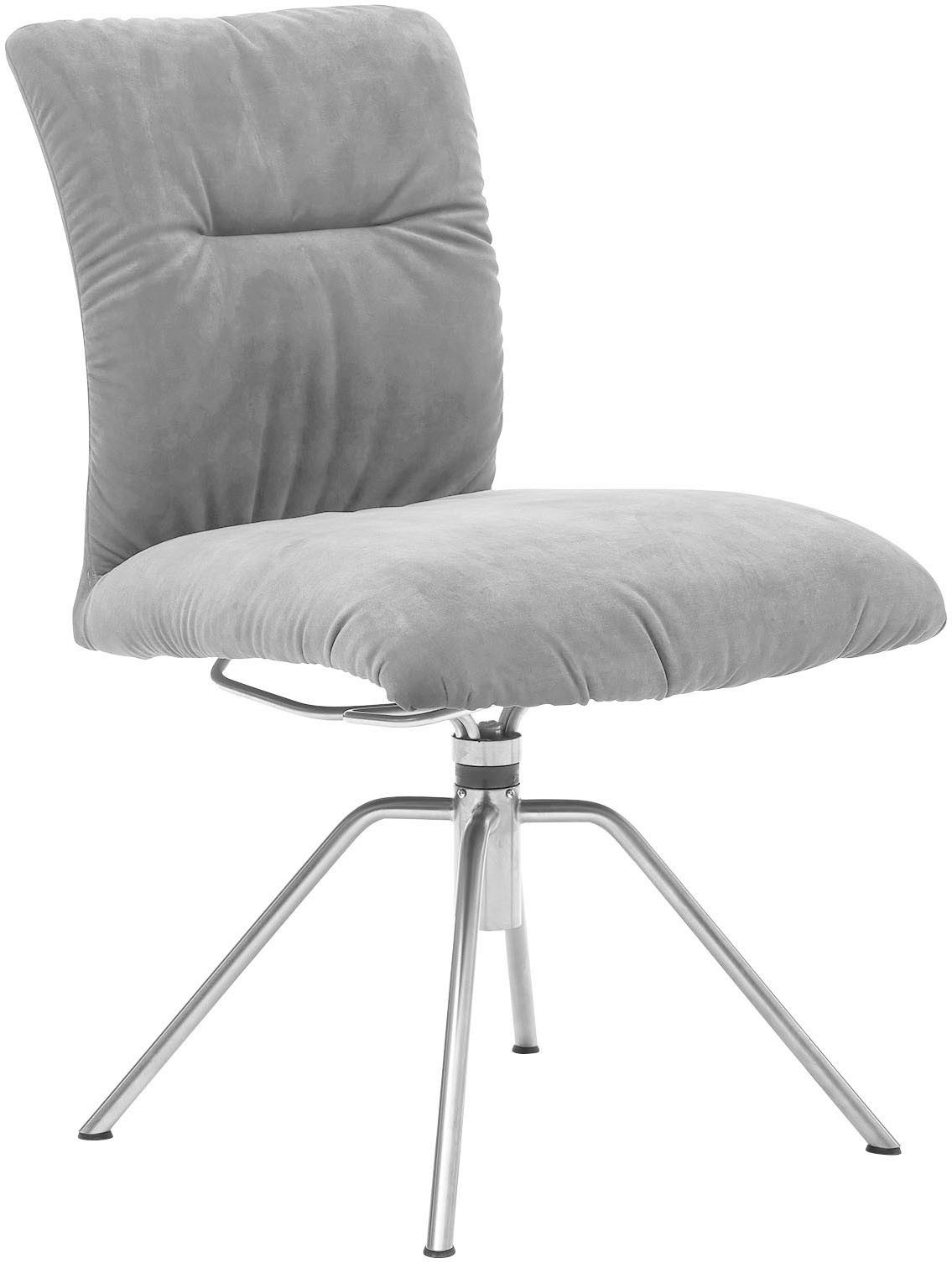 Musterring Polsterstuhl Helmond 6600 (Set, 2 St), Gestell Edelstahl, drehbar, besonders leger gepolster, ohne Armlehne
