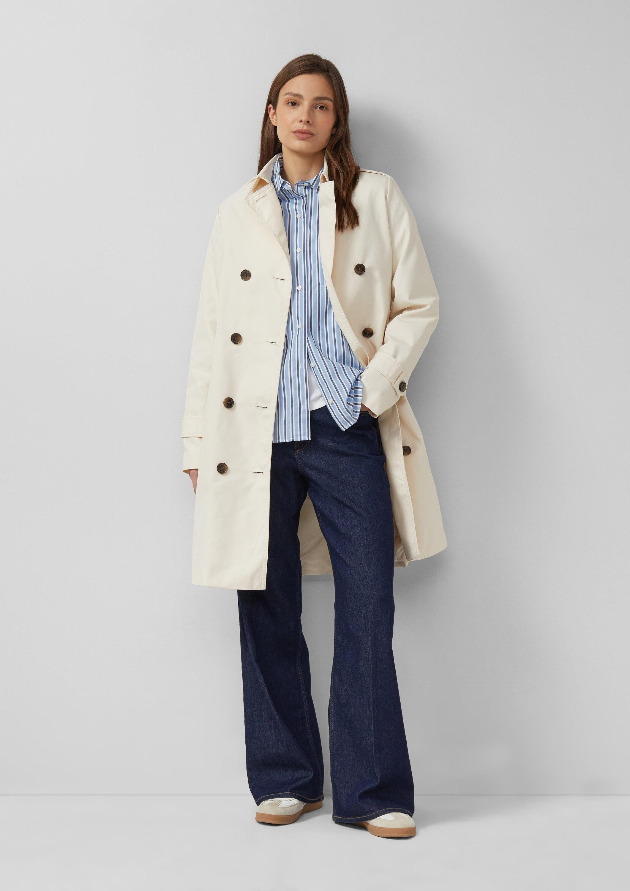 s.Oliver Trenchcoat Outdoor-Mantel Wasserabweisender Trenchcoat im Slim Fit – Bild 5 von 5
