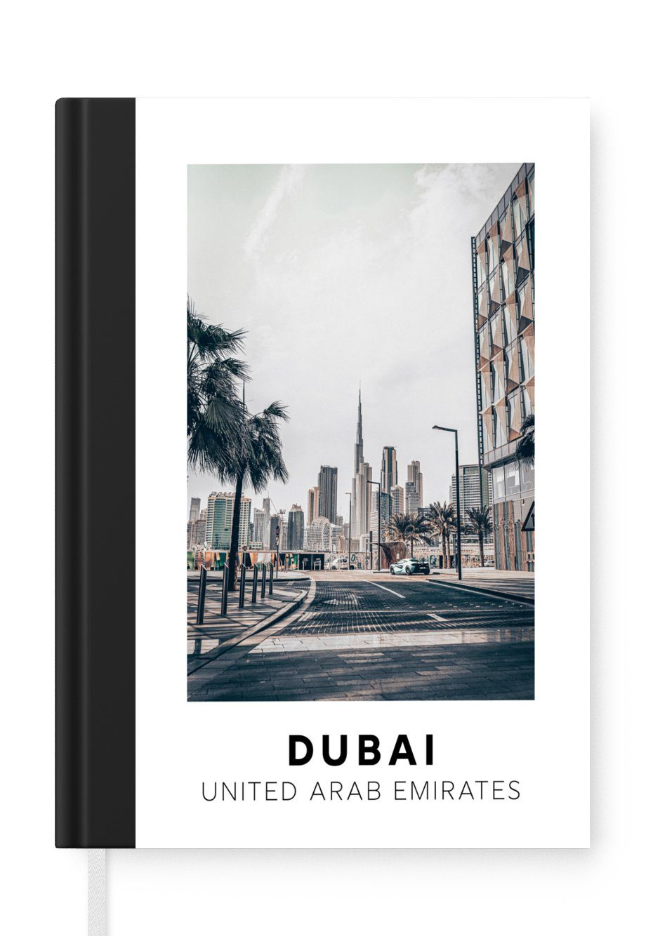 Journal, Merkzettel, Dubai Notizbuch Notizheft, MuchoWow - 98 Tagebuch, Straße, Haushaltsbuch A5, Seiten, - Skyline