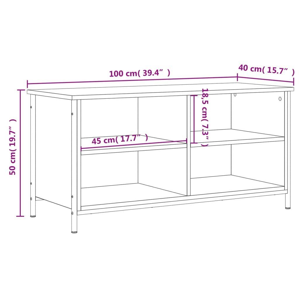 Räuchereiche Holzwerkstoff 100x40x50 vidaXL TV-Schrank TV-Schrank cm (1-St)