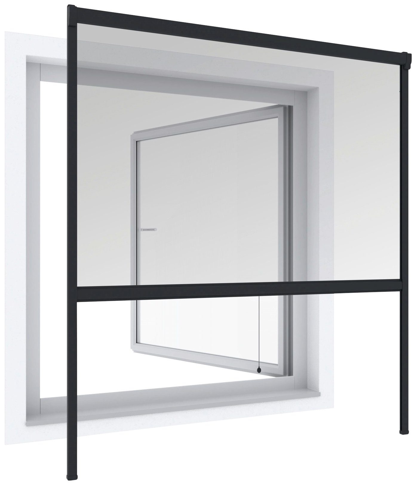 Insektenschutzrollo PLUS, Windhager, transparent, Klemm- oder Schraubmontage, BxH: 160x160 cm