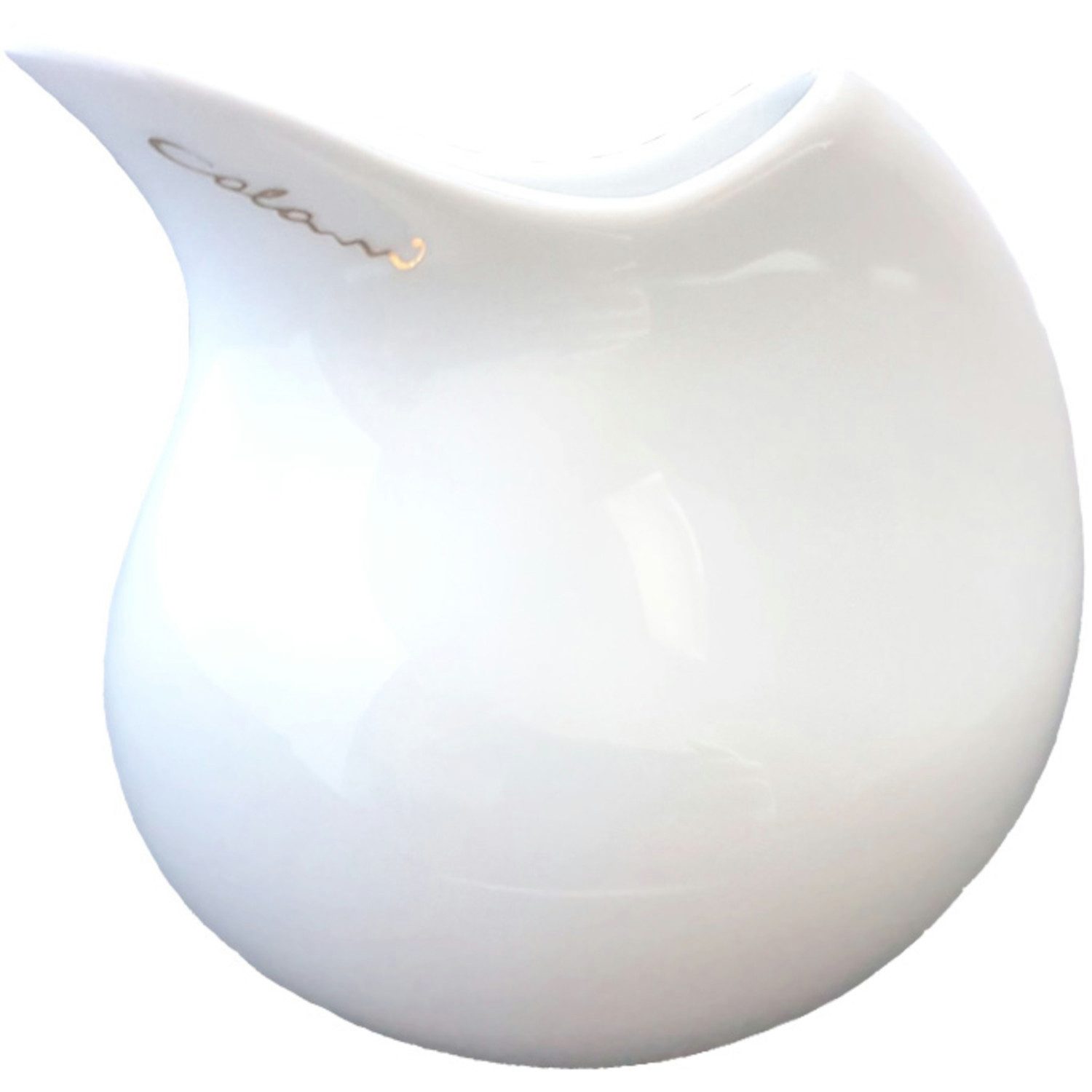 Luigi Colani Milchkännchen Milchgießer Sahnegießer Sahnekännchen 200ml Weiß Porzellan, 0.2 l, (1-St), Colani Schriftzug