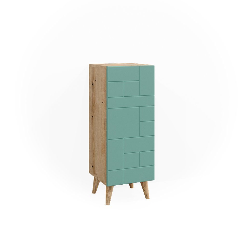 Vicco Midischrank Rudi, Mintgrün/Eiche, 30.3 x günstig online kaufen