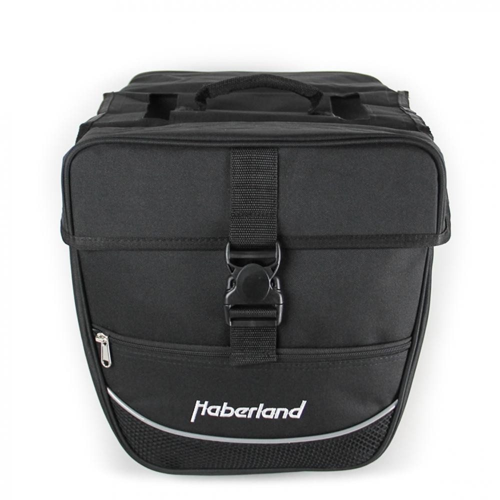 Haberland Fahrradtasche Haberland Doppeltasche Einsteiger schwarz 30x32x13cm - praktische Fahr