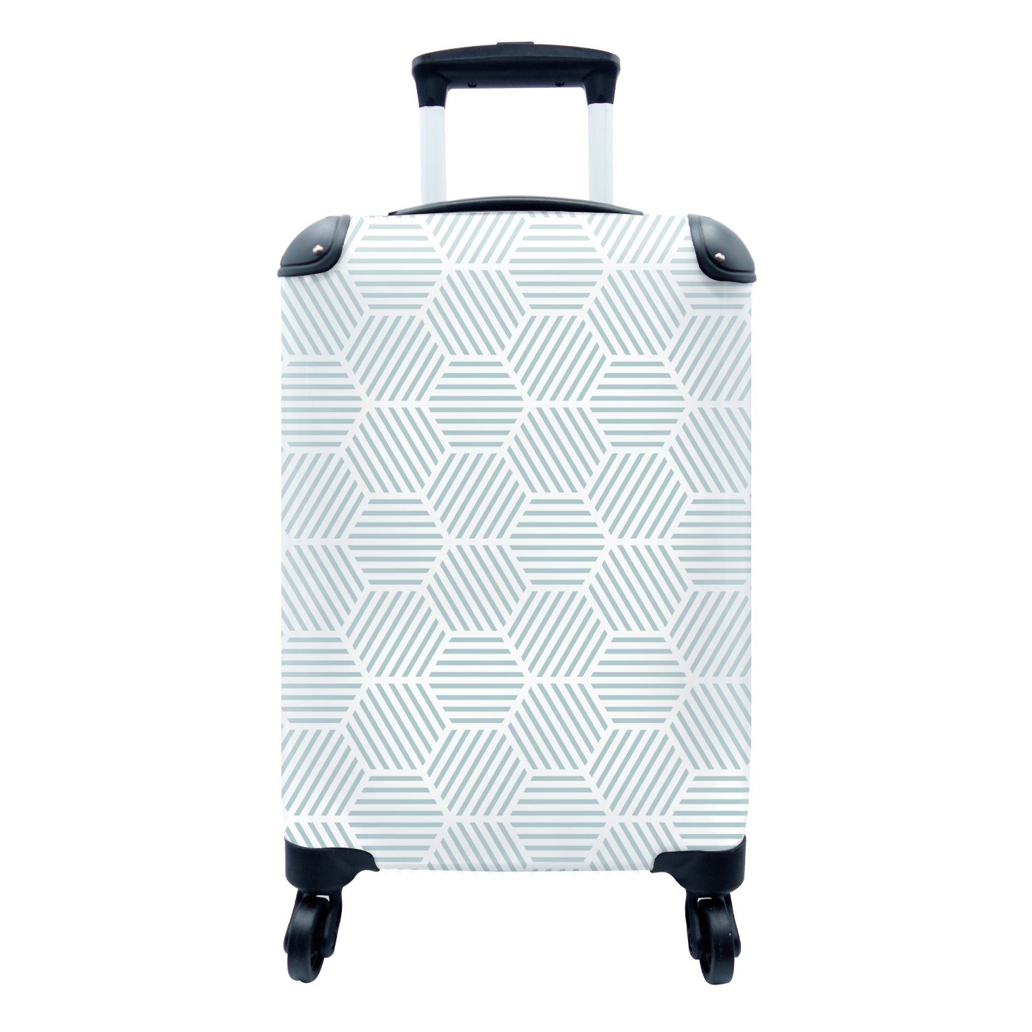 MuchoWow Handgepäckkoffer Abstrakt - Muster - Entwurf, 4 Rollen, Reisetasche mit rollen, Handgepäck für Ferien, Trolley, Reisekoffer