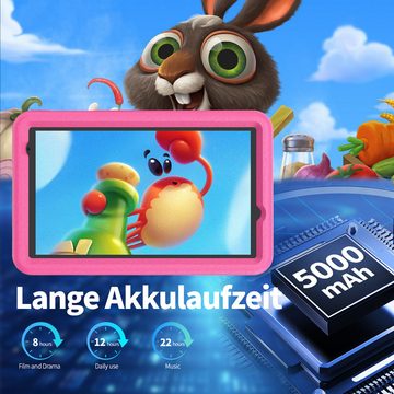 VASOUN Lerntablet B8K, Android 13, 64GB ROM+8GB RAM, 8" HD-Display, (1-tlg), Stoßfestes Design, Verstellbarer Ständer, Kindermodus UI
