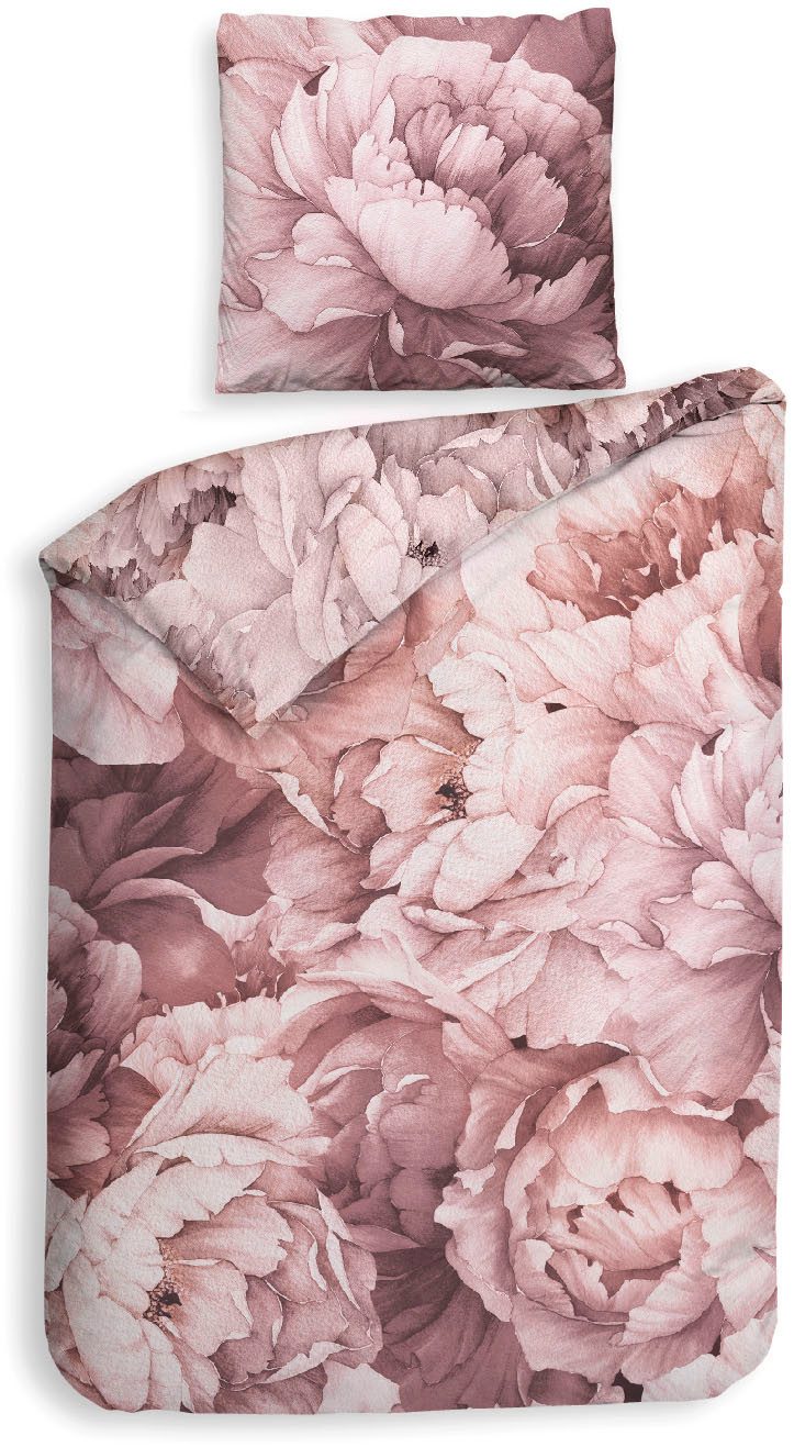Heckett and Lane Bettwäsche Wade, Mako-Satin, 2 teilig, Blumen Design, 100% Baumwolle ab 135x200 cm.