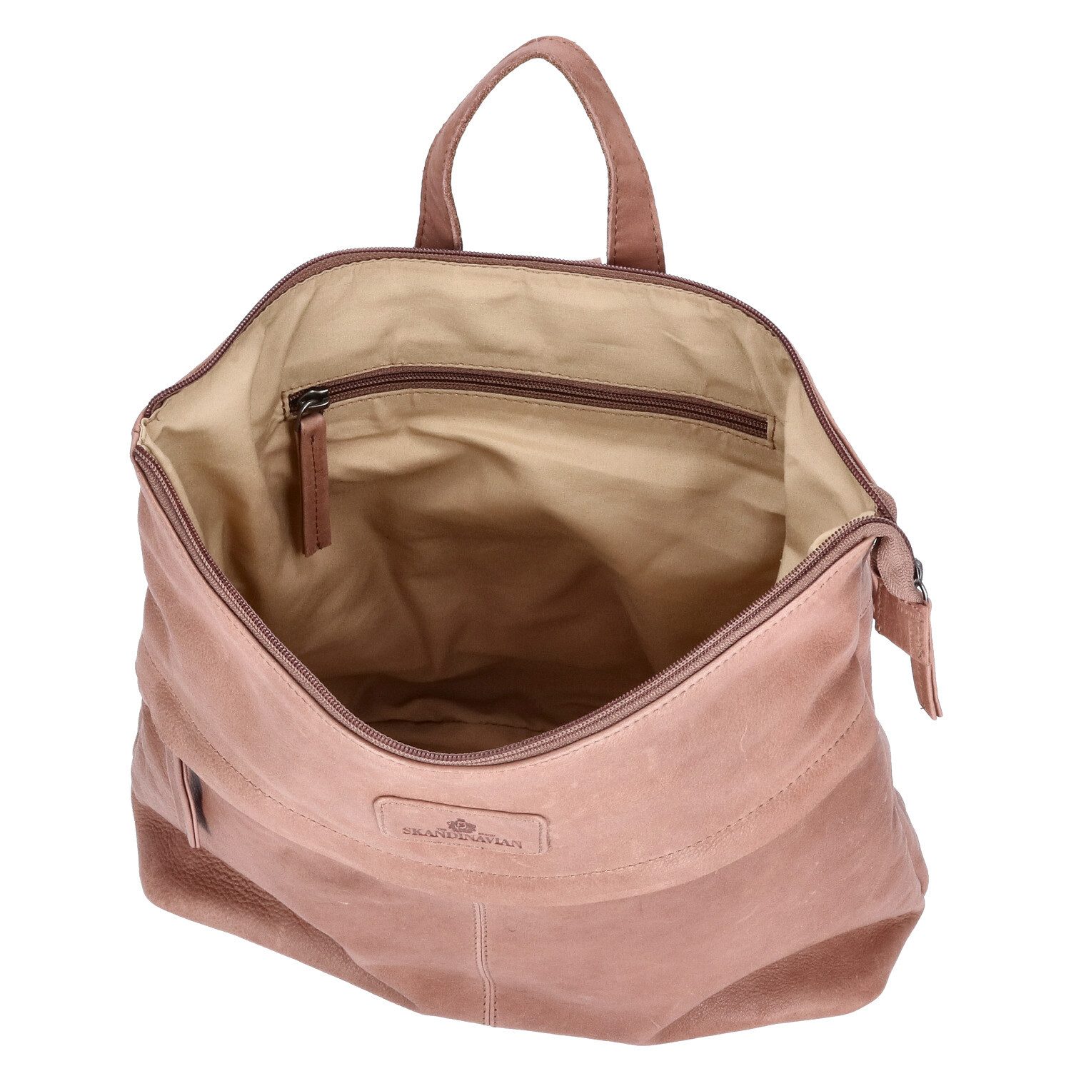 The Skandinavian Brand Freizeitrucksack The Skandinavian Brand Damen Leder Rucksack beige (1-tlg) – Bild 5 von 5
