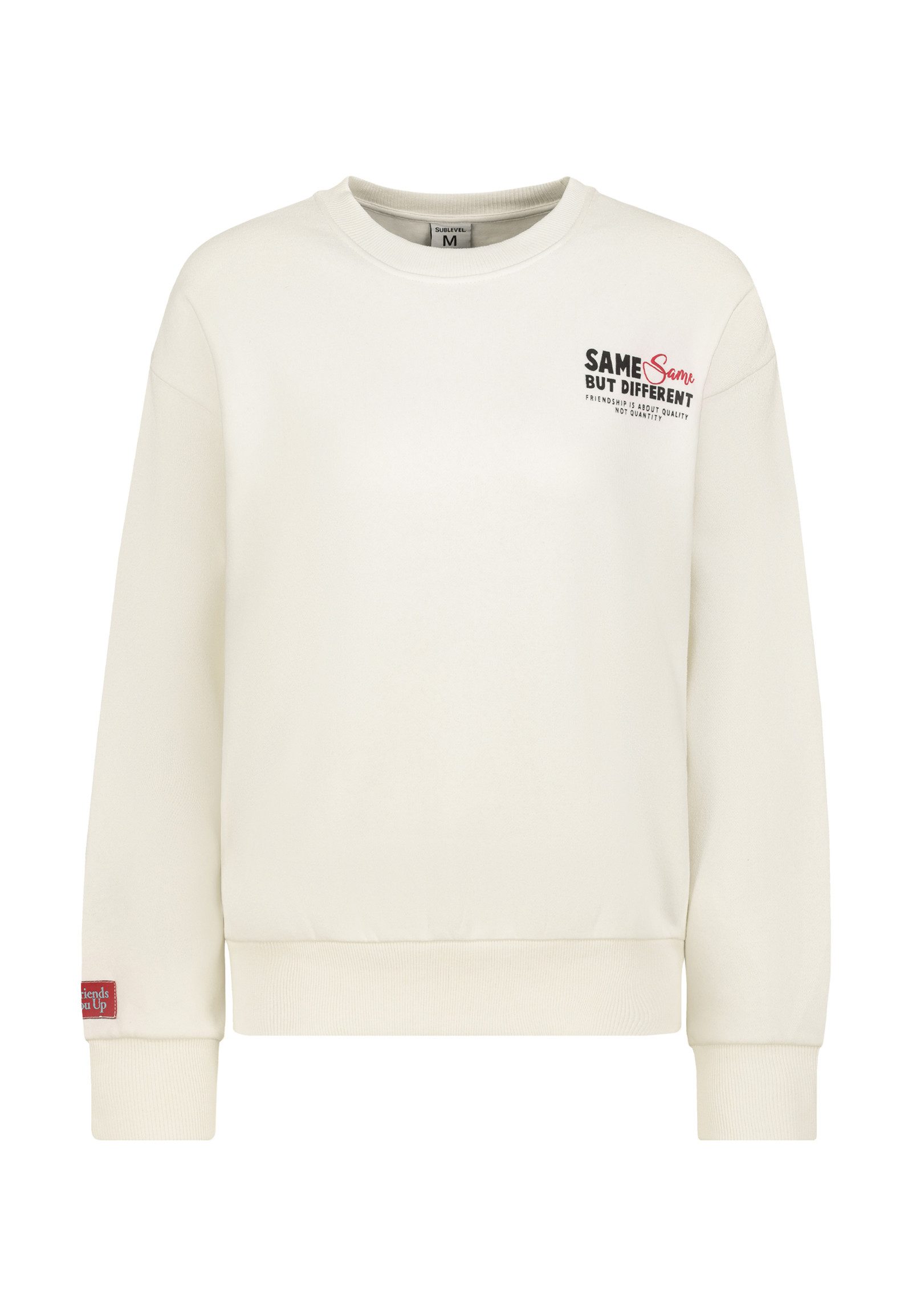 SUBLEVEL Sweatshirt Damen Pullover langarm mit Kuscheltierprint Sweater, Sweatpullover