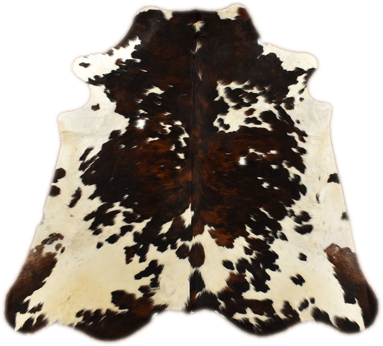 KUHFELL online & NOMAD Fellteppich KUHFELL TEPPICH BRAUN WEISS DREIFARBIG RINDER FELL TRICOLOR