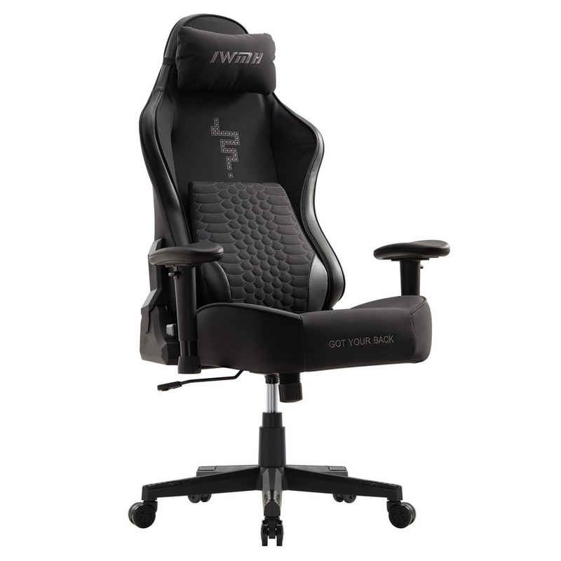 Intimate WM Heart Gaming-Stuhl Racing Chair, Ergonomischer Bürostuhl, drehbarer Schreibtischstuhl, Mit Armlehnen und Lendenkissen, Höhenverstellbar