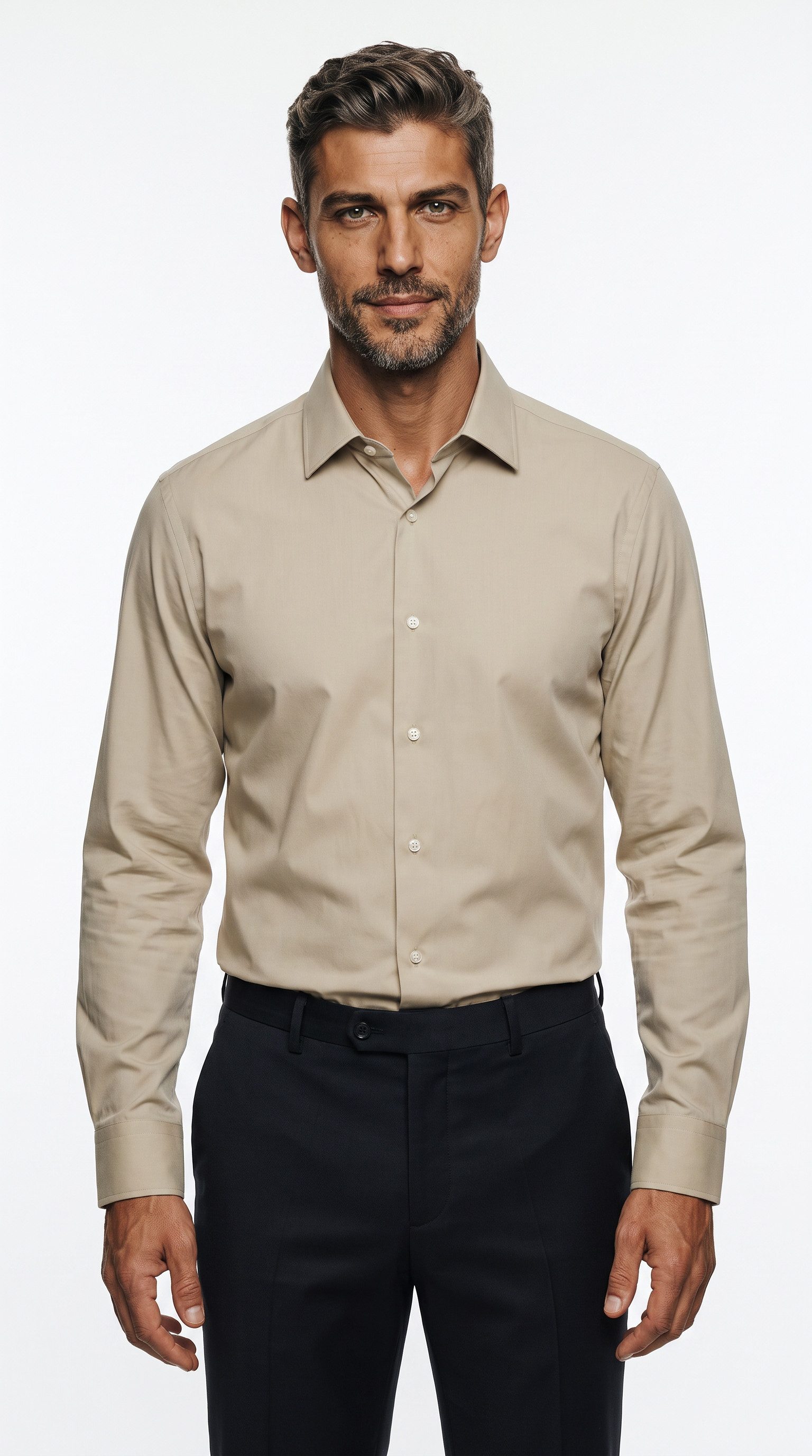 BOSS Businesshemd Hank Kentkragen, Slim-Fit, bügelleichte Qualität