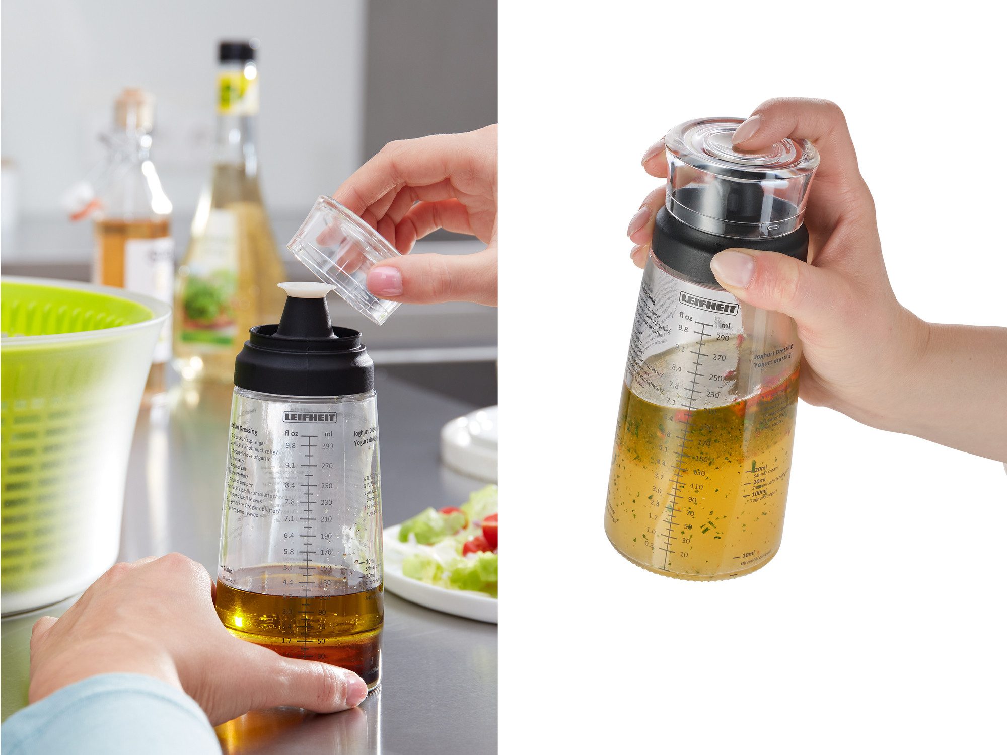 Leifheit Dressing Shaker LEIFHEIT Salat Dressing Shaker Salatsauce – Bild 3 von 5