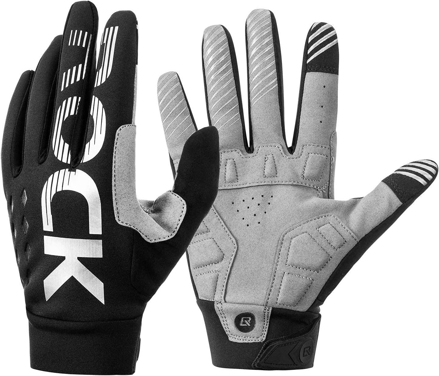 ROCKBROS Fahrradhandschuhe Handschuhe für Frühling Herbst Winddicht Stoßfest Touchscreen (1-St) Vollfinger Handschuhe für Outdoor-Sports Laufen, Damen Herren