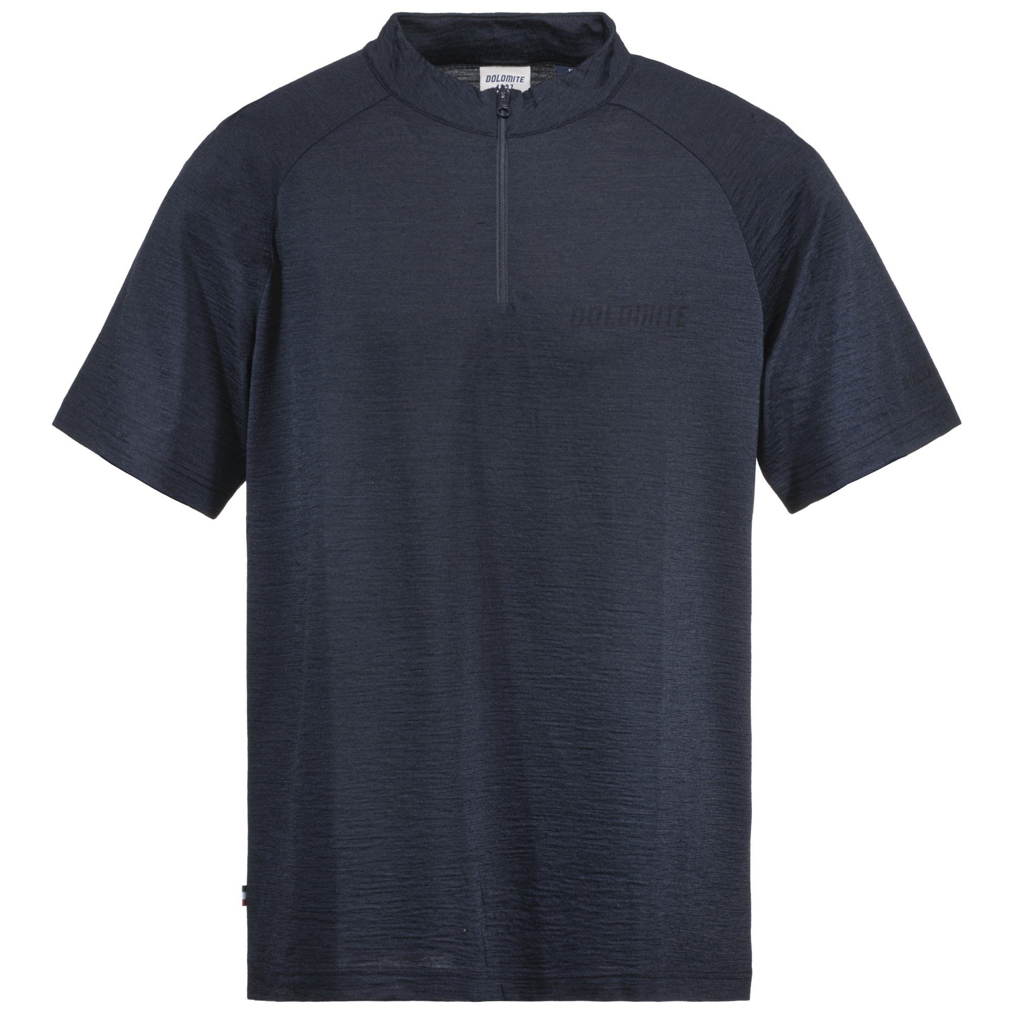 Dolomite T-Shirt Dolomite M Cristallo Zip Merino Short-sleeve Tee Wood Blue