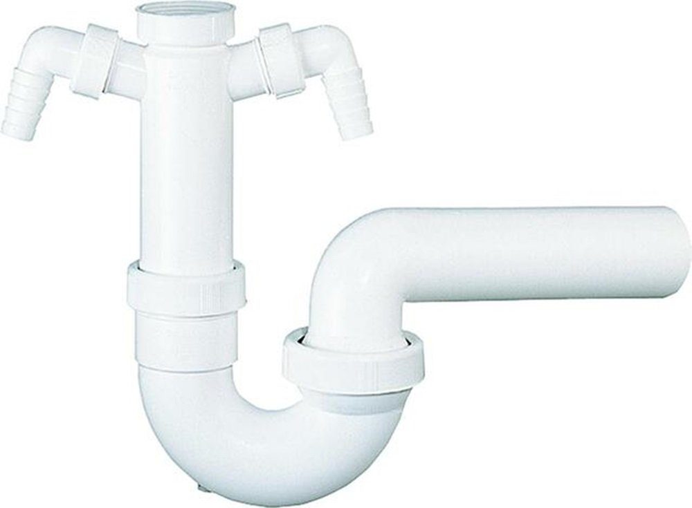 Dallmer Siphon DALLMER Röhren-Siphon 100/2, 1 1/2"xDN50 m.2 WA-Anschlüssen