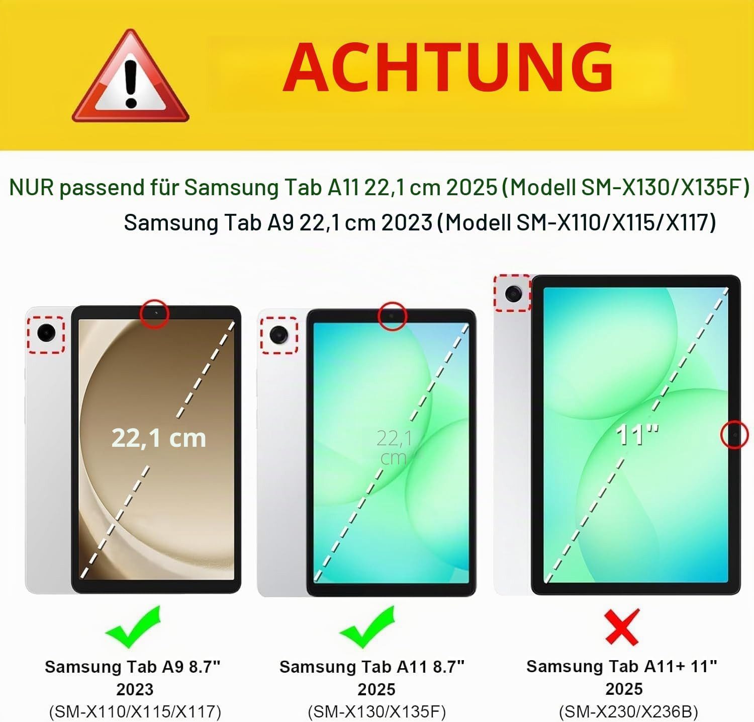 Fintie Tablet-Hülle für Samsung Galaxy Tab A11 8,7" 2025/ Tab A9 8.7 Zoll Tablet, Ultra Dünn Schutzhülle mit Transparenter Rückseite – Bild 2 von 5