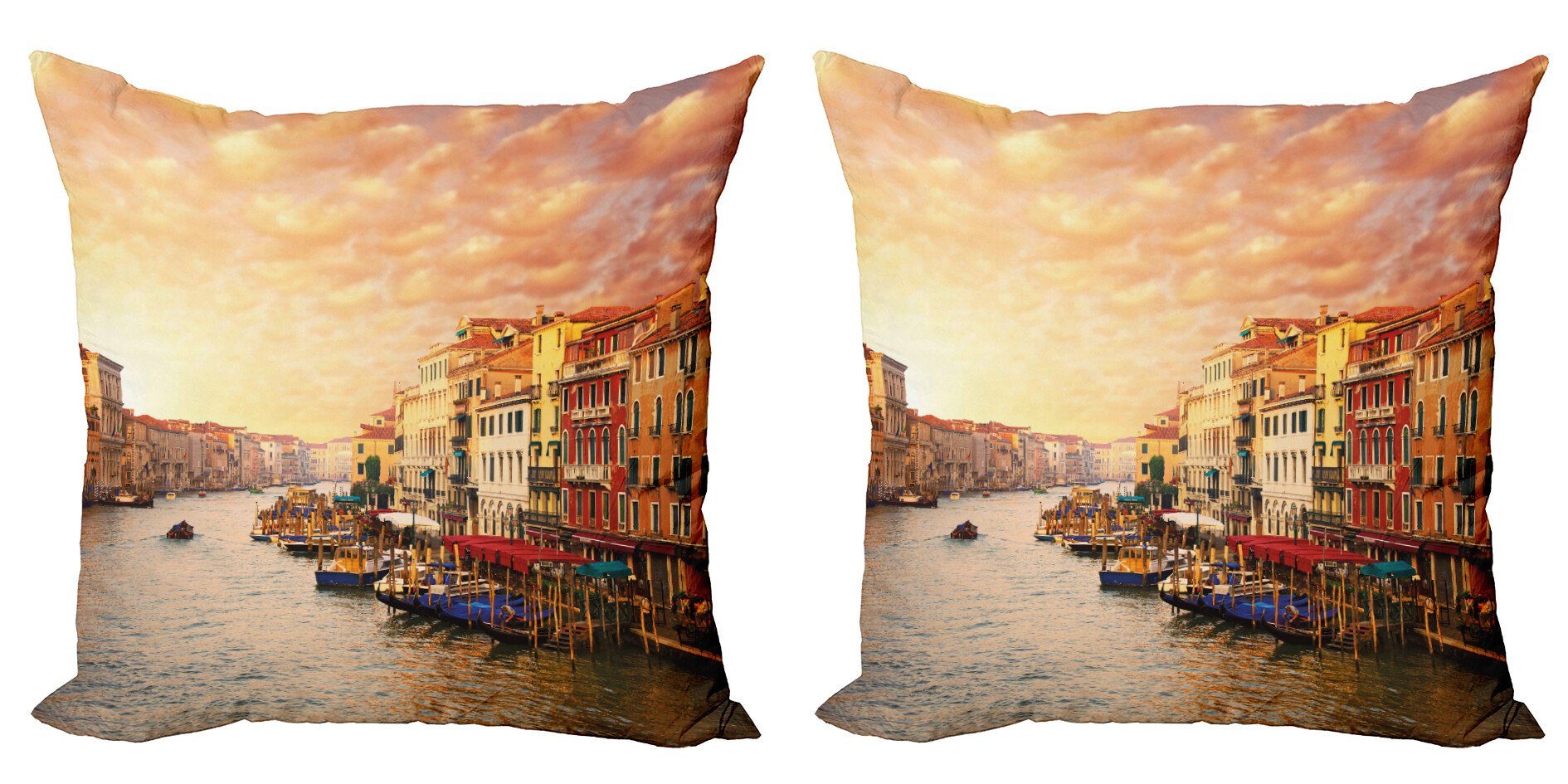 Kissenbezüge Modern Accent Doppelseitiger Digitaldruck, Abakuhaus (2 Stück), Venedig Italienisch Venezia Bild