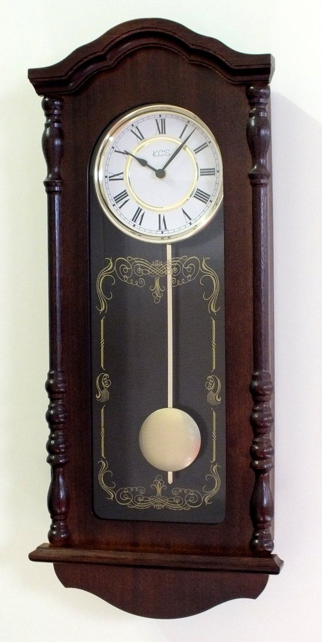 Beauty.Scouts Wanduhr Wanduhr mit Pendel "Derbyshire", Uhr, Pendeluhr,Buche, 62x27cm