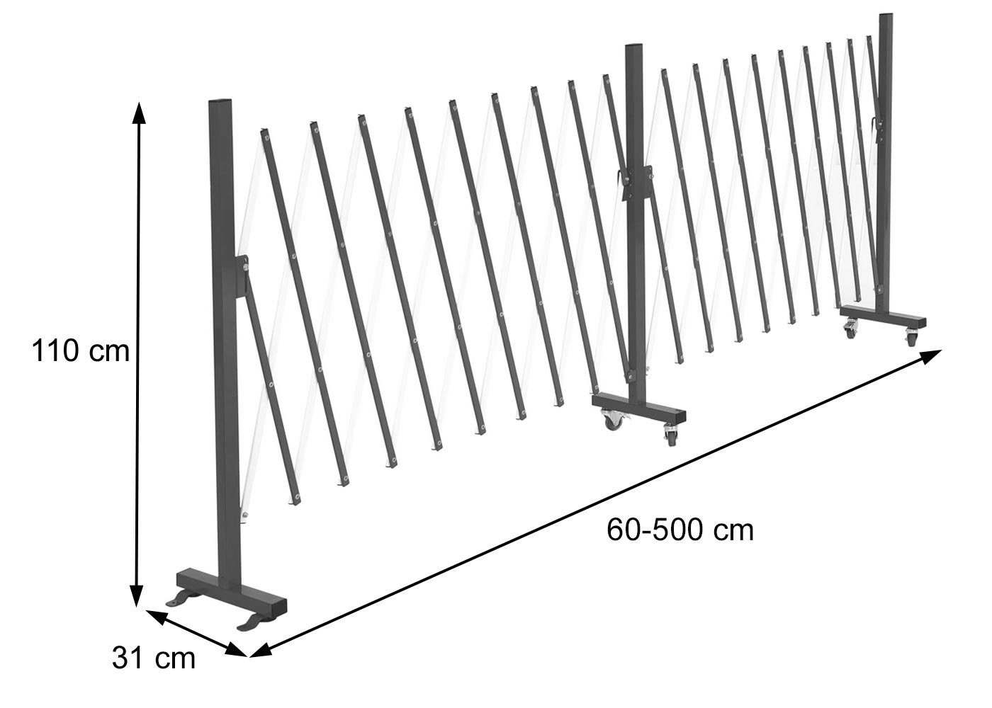 MCW Universalschutzgitter MCW-B34-R, Flexibel zu montieren, Kunststofffüße mit Niveau-Regulierung