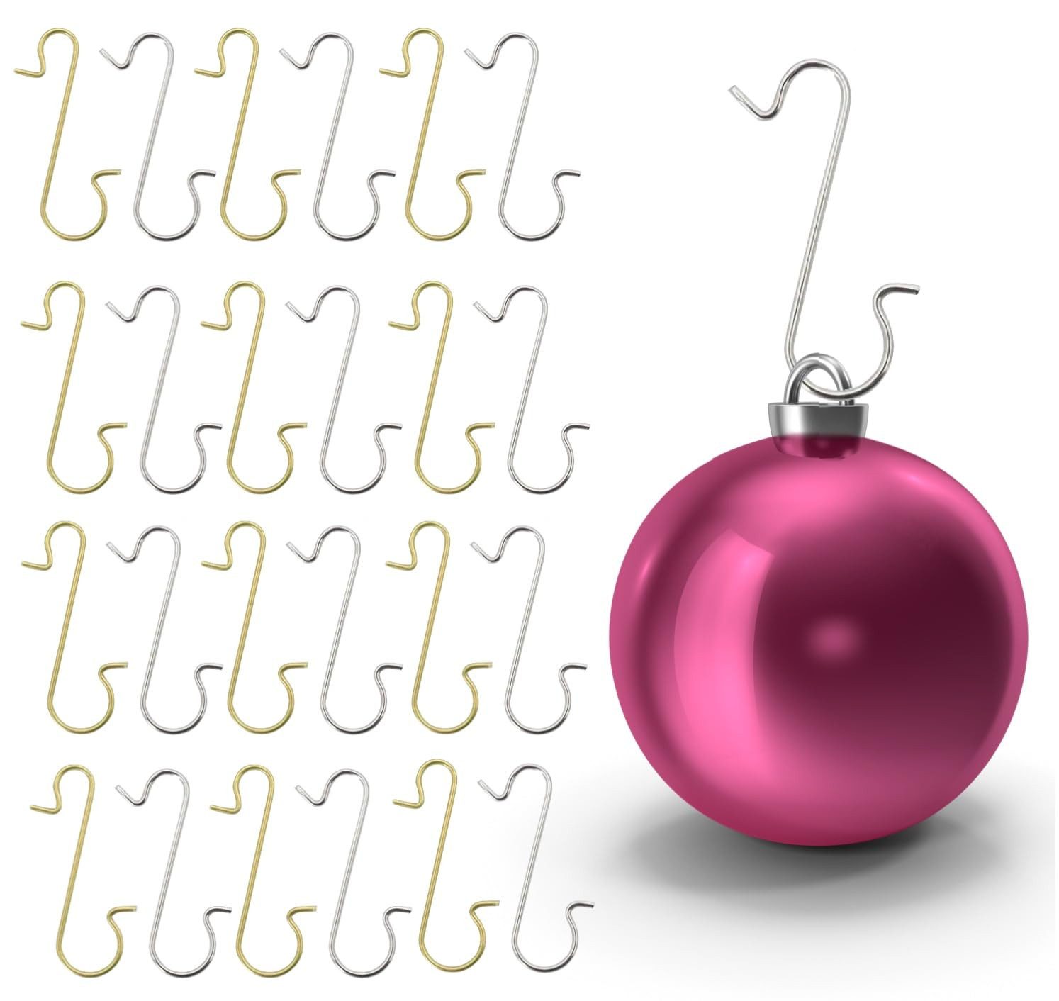 happymas Christbaumschmuck 100x Haken Weihnachtsbaum - Baumhaken Weihnachtsbaumhaken (100-tlg)