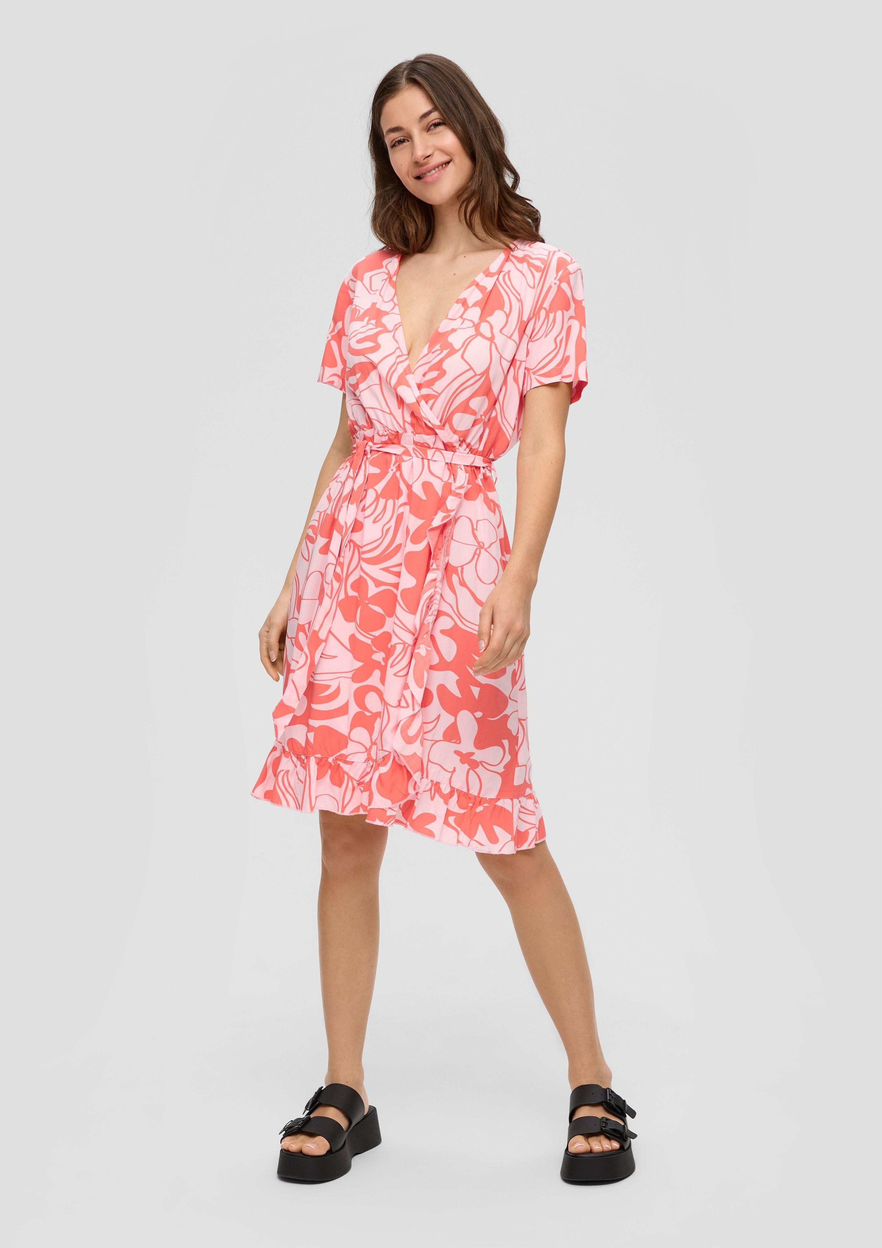 Minikleid Midi-Kleid mit Volants