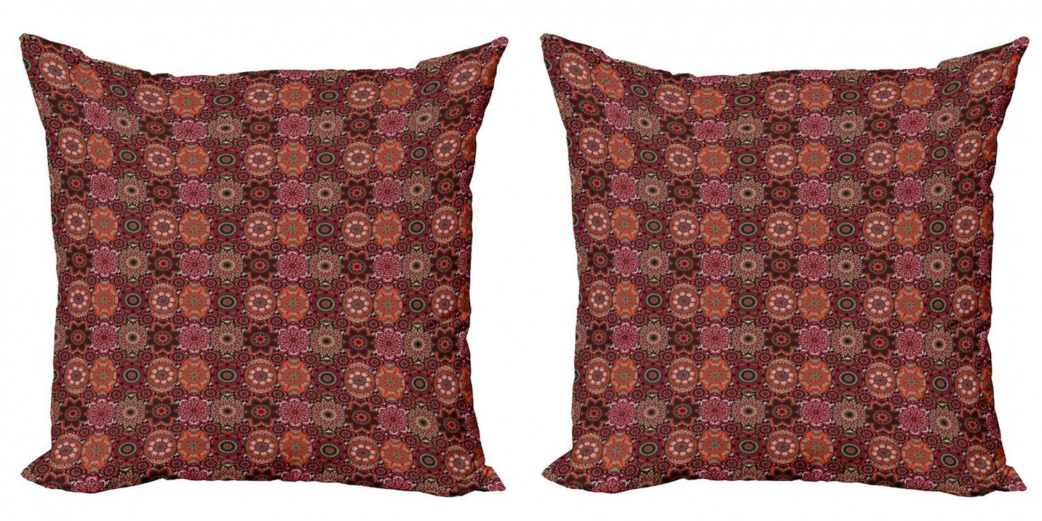 Kissenbezüge Modern Accent Doppelseitiger Digitaldruck, Abakuhaus (2 Stück), marokkanisch Vintage Osmane-Fliesen