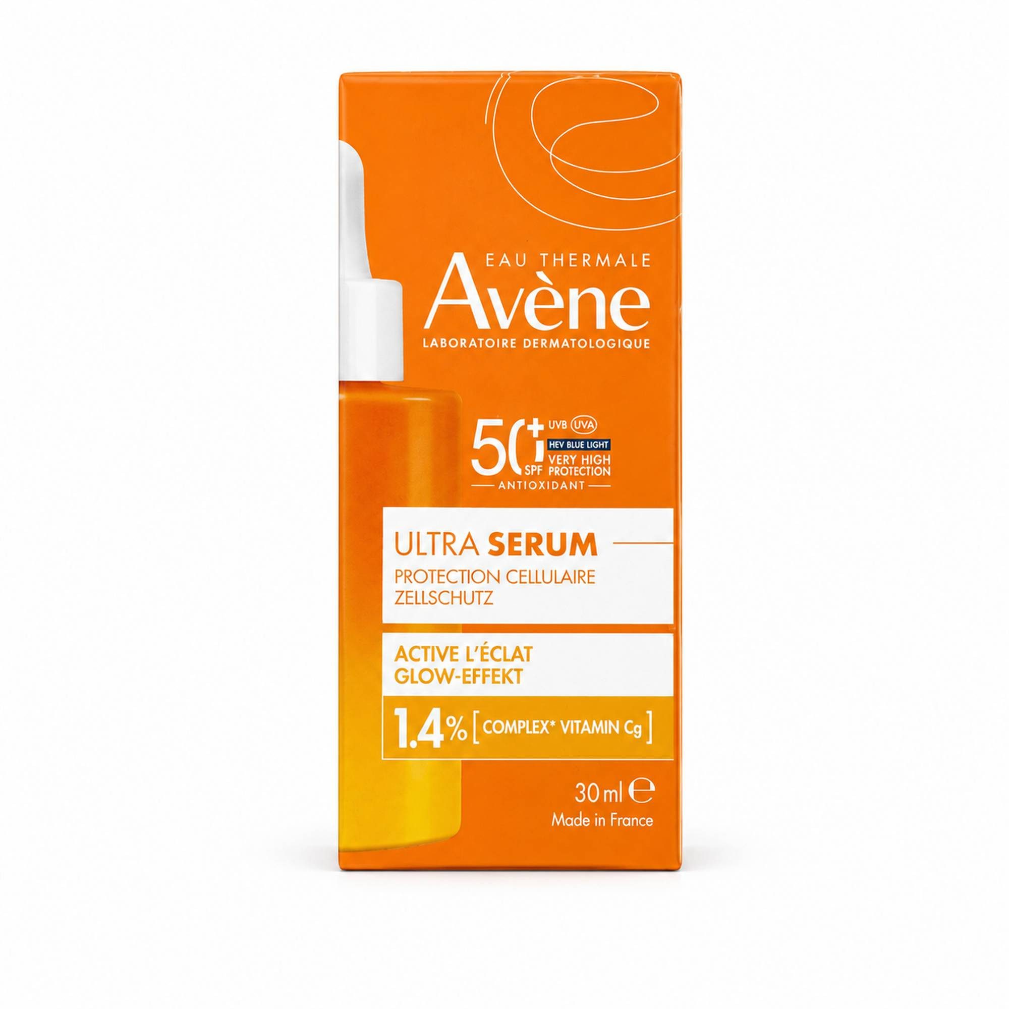 Avene Sonnenschutzfluid AVENE Ultra Serum Glow-Effekt SPF 50+ 30ml