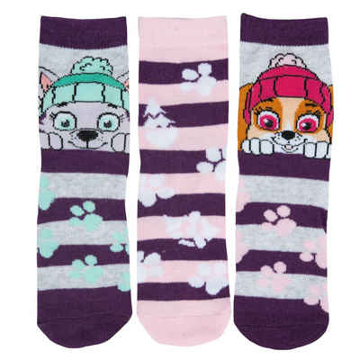 United Labels® Socken Paw Patrol Socken für Mädchen Bunt (3er Pack)