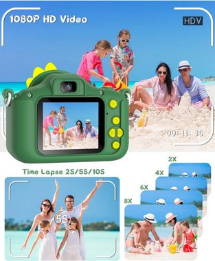 Gofunly für 3-12 Jahre Jungen und Mädchen Weihnachten Spielzeug Kinderkamera (20 MP, 8x opt. Zoom, mit 32GB-Karte Selfie Digital)