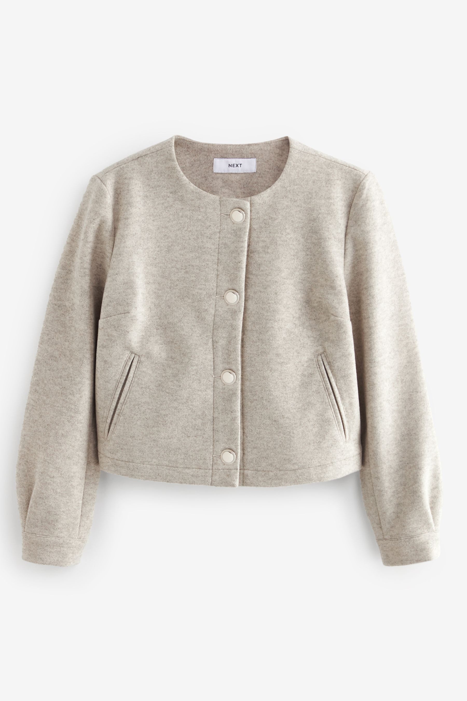 Jackenblazer Gebürstete Jacke ohne Kragen