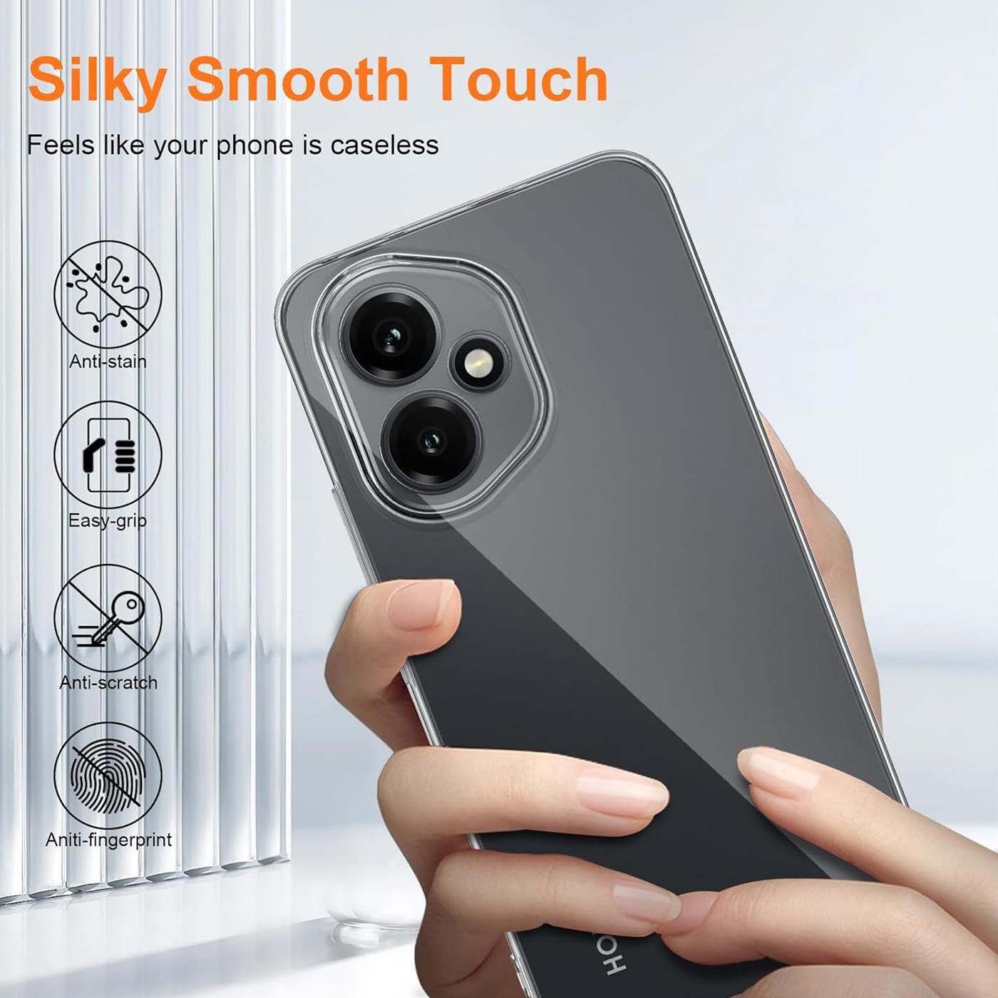 CoolGadget Handyhülle Transparent Ultra Slim Case für Honor 400 6,55 Zoll, Silikon Hülle Dünne Schutzhülle für Honor 400 Hülle – Bild 5 von 5