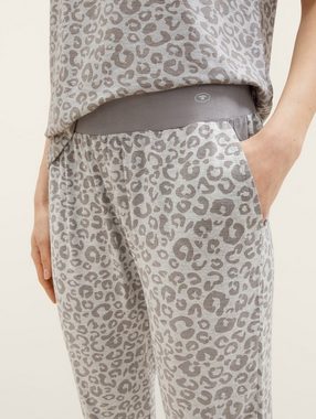 TOM TAILOR Schlafhose Pyjamahose mit Leo-Print