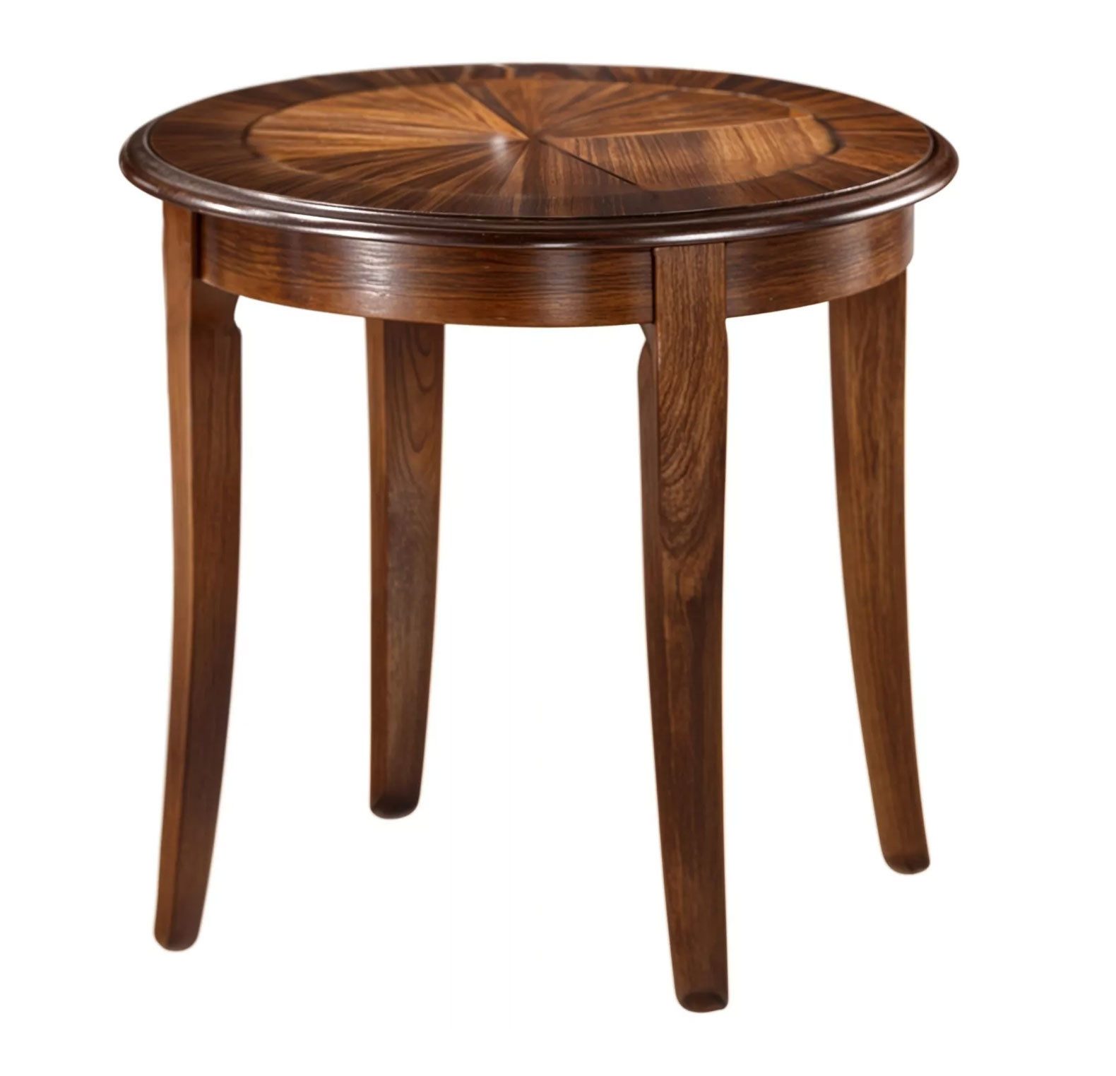 Feldmann-Wohnen Couchtisch California (runde Tischplatte in Walnuss dunkel, 1-St., klassischer Couchtisch in einer harmonischen Farbkombination), 60x60x55cm Walnuss dunkel