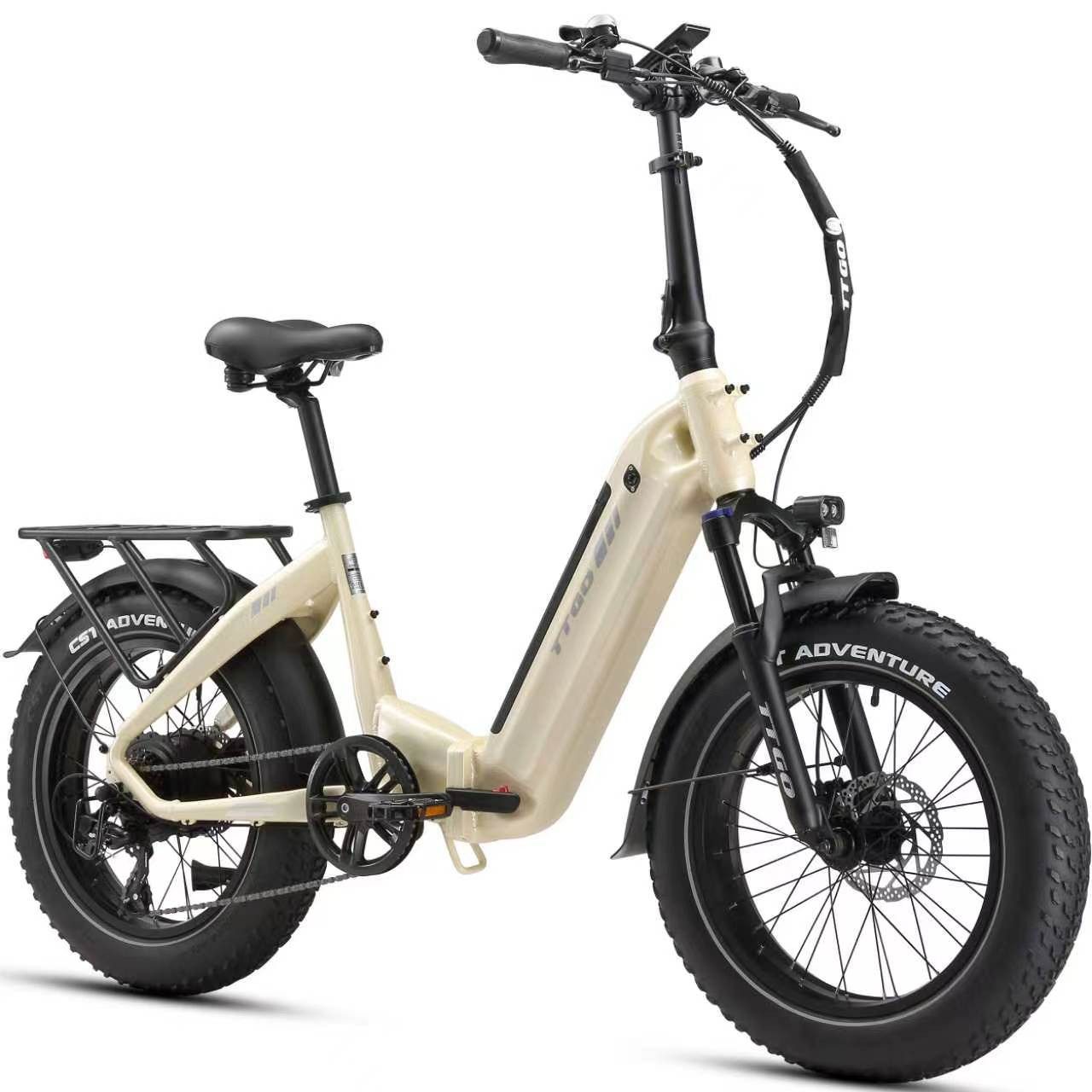 TTGO E-Bike Klapprad 20 Zoll, 70Nm, 140km, Drehmomentsensor, Lockout-Federgabel, Faltrad, 7 Gang SHIMANO, Kettenschaltung, Heckmotor, 864 Wh, 4,0'' Fatbike-Reifen, max. 150kg, Elektrofahrrad, hydr. Bremsen