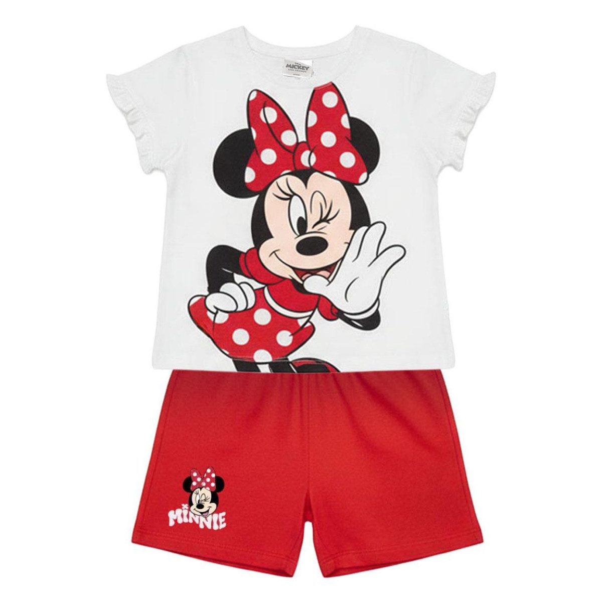 Disney Minnie Mouse Freizeitanzug - Kinder Bekleidungsset Baumwolle 2 Teilig Sport Freizeit (2-tlg)