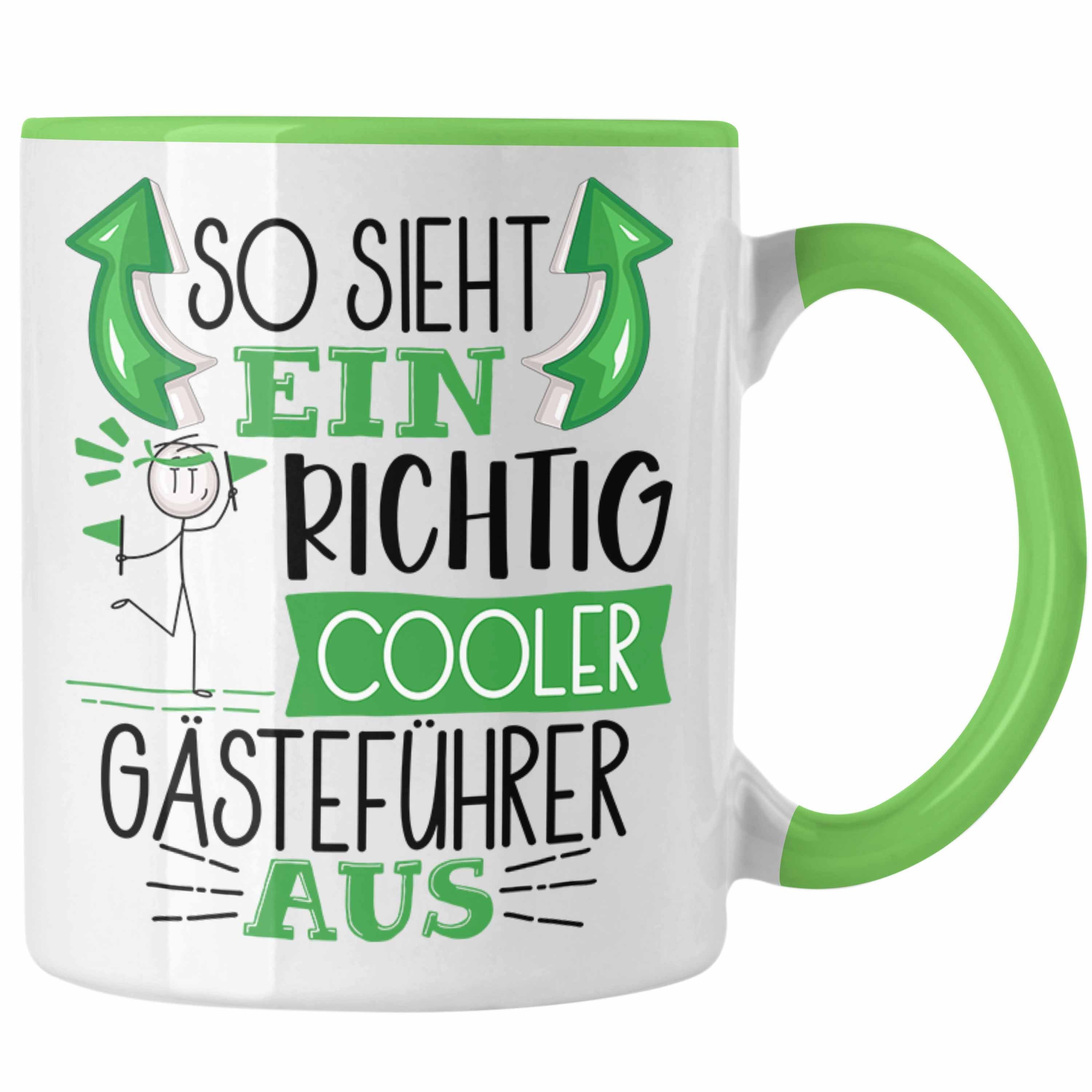 Trendation Tasse Gästeführer Tasse Geschenk So Sieht Ein RIchtig Cooler Gästeführer Aus Grün | Teetassen