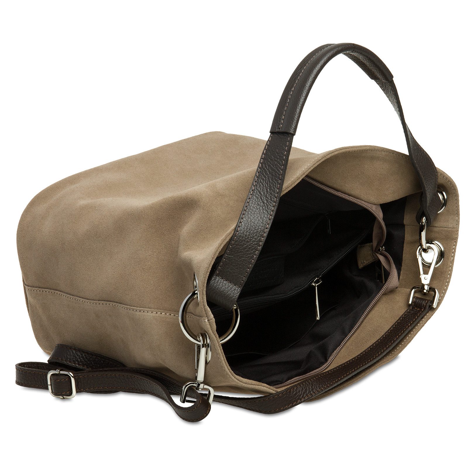 Caspar Schultertasche Damen Veloursleder Handtasche Klassisch günstig online kaufen