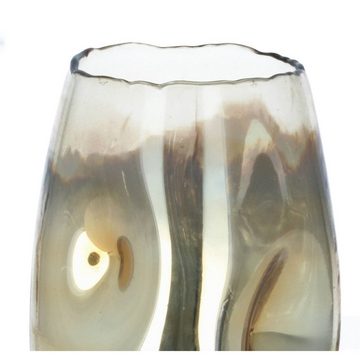 Mars & More Tischvase Mars & More mundgeblasenes Glas Windlicht Vase 14,5 cm Bernstein 5 (1 St)