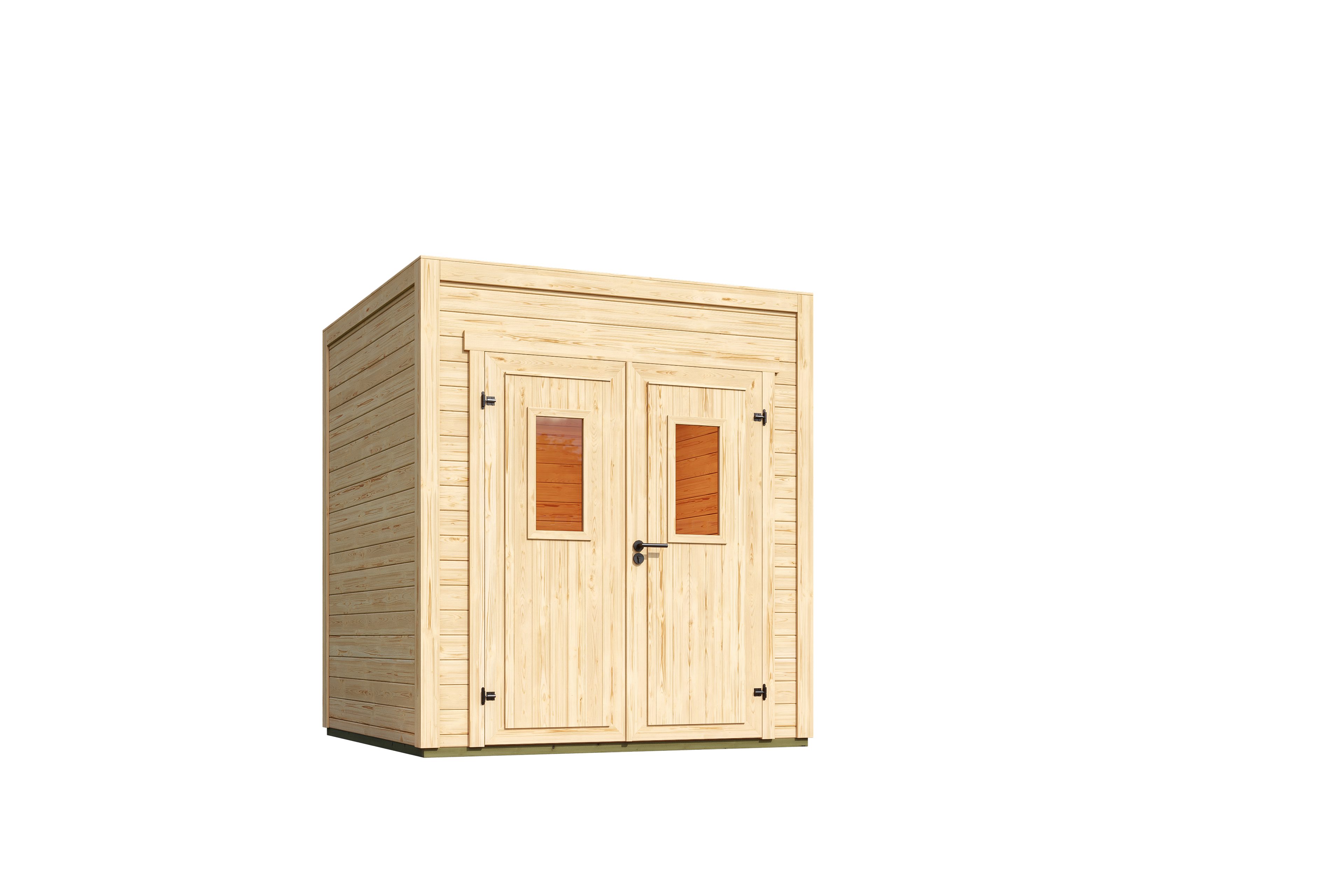 Nordic Holz Gartenhaus Felix 1, BxT: 200x207,4 cm, kleiner stilvoller Schuppen mit Flachdach