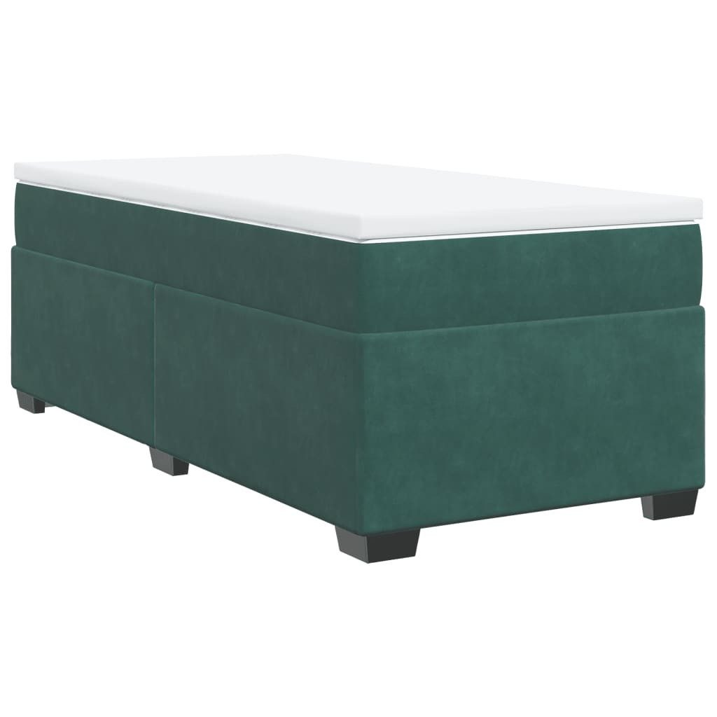 vidaXL Bett Boxspringbett mit Matratze Dunkelgrün günstig online kaufen